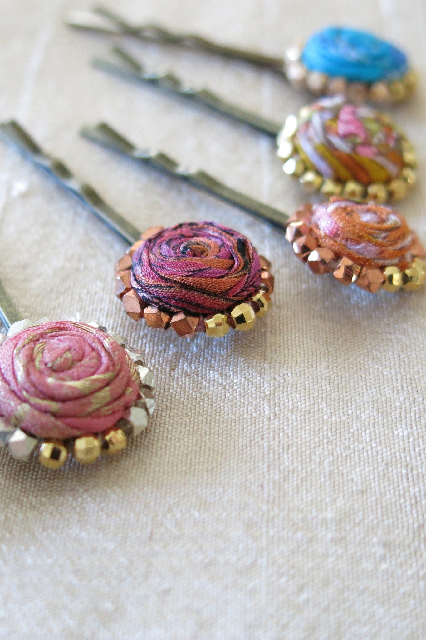 TINY LINE Darkberry Copper Nugget Bobby Pin