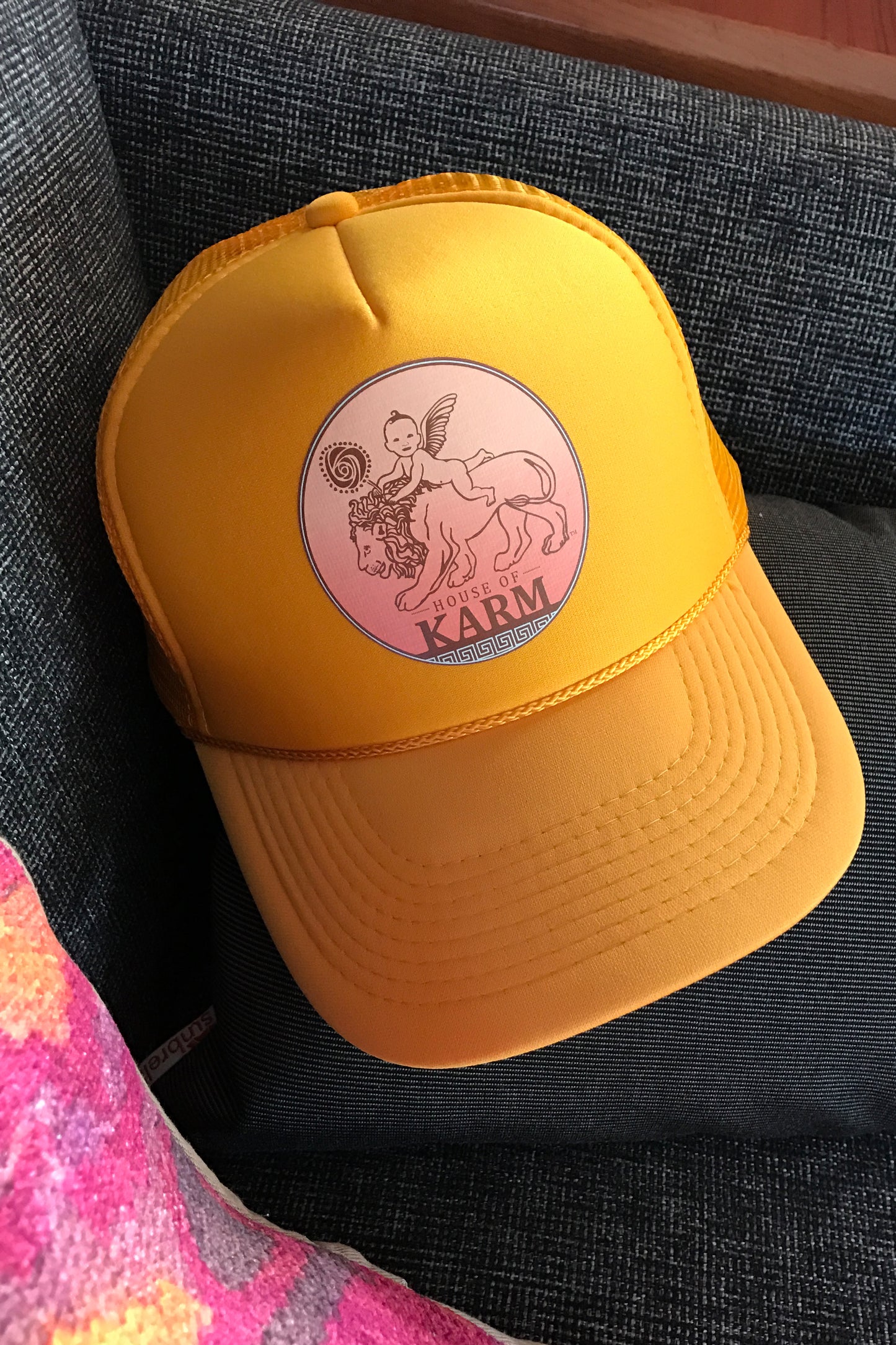 The House of Karm Trucker Hat, in Golden Sunshine